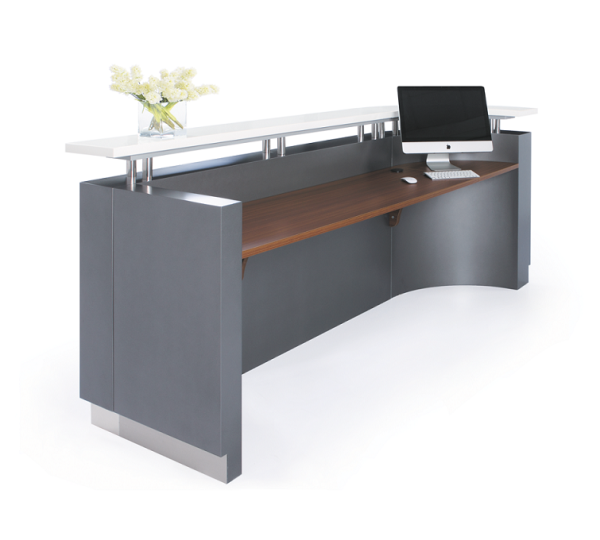 EXECUTIVE RECEPTION COUNTER (J-Shaped) GOP-EXECUTIVE-LHS/RHS - Image 2