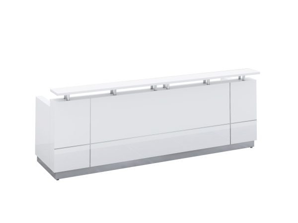 HUGO RECEPTION COUNTER (Gloss White) GOP-HUGO-15WH/18WH/22WH/32WH - Image 2