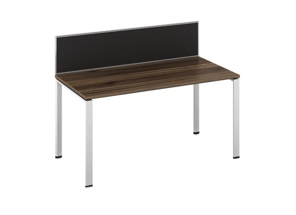 WorkSmart Series Single-Sided Desk with Desktop and Screen - U Frame - Image 2