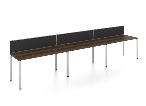 WorkSmart Series Single-Sided Desk with Desktop and Screen - U Frame - Image 4