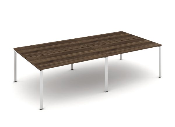 WorkSmart Series Double-Sided Desk with Desktop - U Frame - Image 3