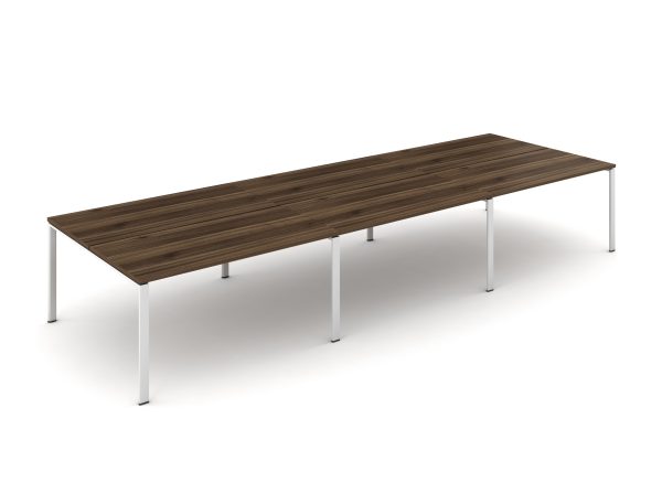 WorkSmart Series Double-Sided Desk with Desktop - U Frame - Image 4