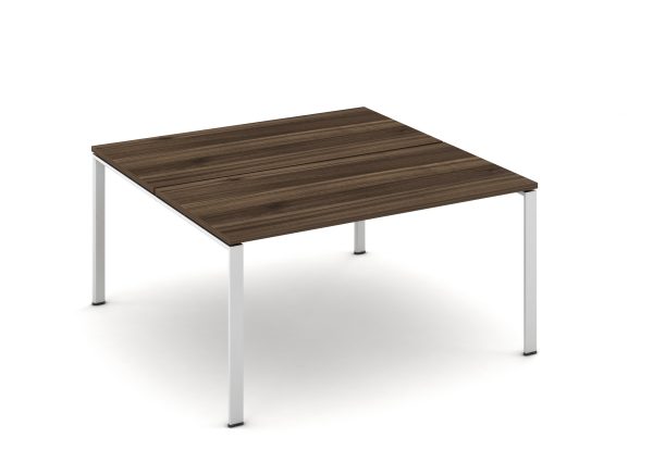 WorkSmart Series Double-Sided Desk with Desktop - U Frame