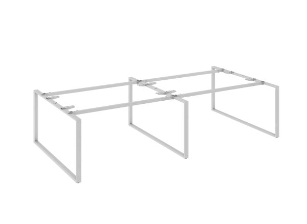 WorkSmart Series Loop Shaped Metal Leg – Double Sided Desk - Image 3