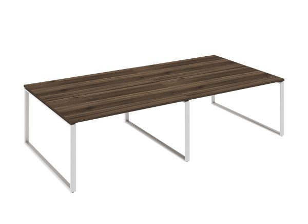 WorkSmart Series Double-Sided Desks with Desktop - Loop Frame - Image 3