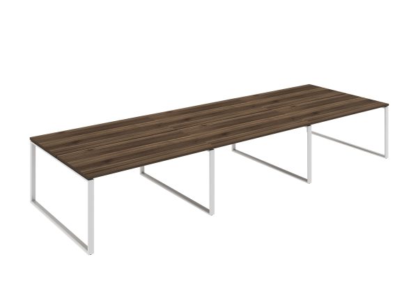 WorkSmart Series Double-Sided Desks with Desktop - Loop Frame - Image 4