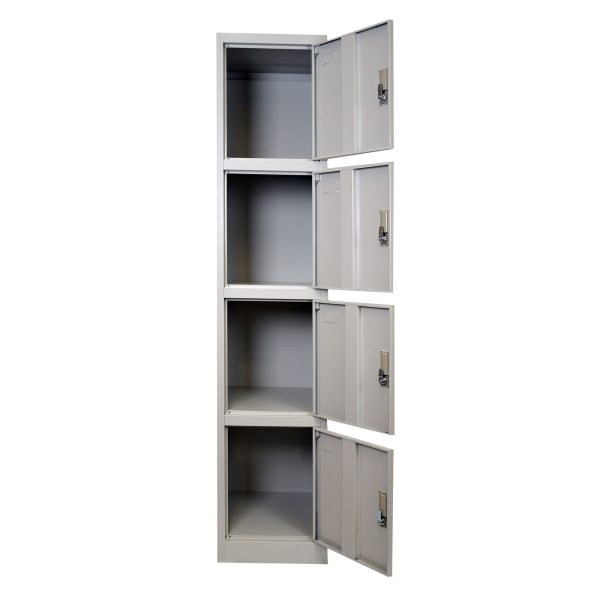 4 DOOR METAL STORAGE LOCKER – LIGHT GREY GOPHD-LK04S - Image 6
