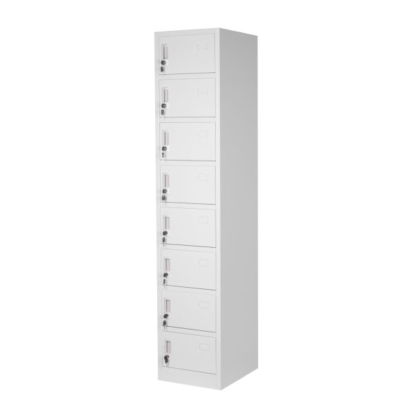 8 DOOR METAL STORAGE LOCKER – LIGHT GREY GOPHD-LK08S