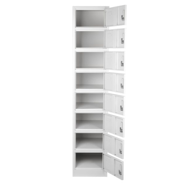 8 DOOR METAL STORAGE LOCKER – LIGHT GREY GOPHD-LK08S - Image 2