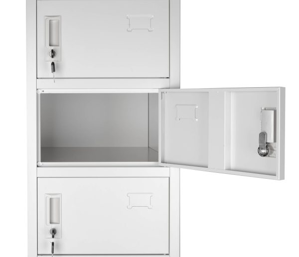 8 DOOR METAL STORAGE LOCKER – LIGHT GREY GOPHD-LK08S - Image 4
