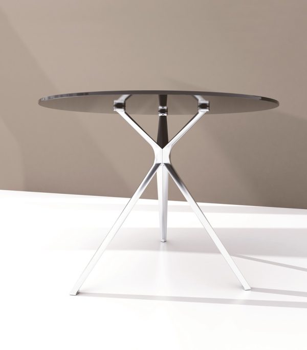 FORZA ROUND MEETING TABLE GOPJ-MT09GLSBK/WH