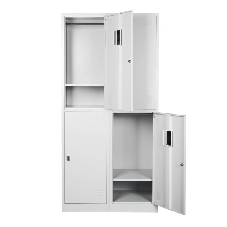 4 DOOR METAL STORAGE LOCKER – EXTRA SPACE, LIGHT GREY GOPHD-LK204PS