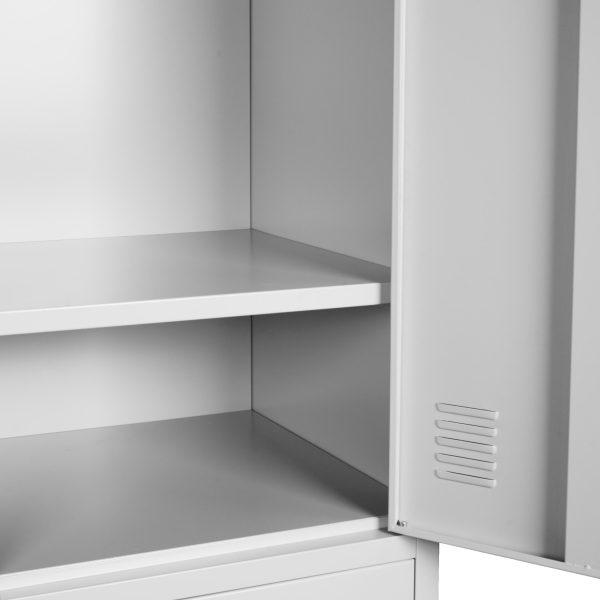 4 DOOR METAL STORAGE LOCKER – EXTRA SPACE, LIGHT GREY GOPHD-LK204PS - Image 13