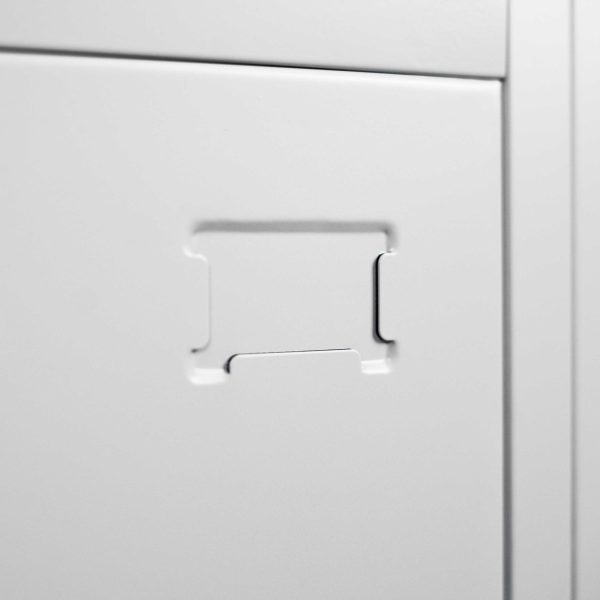 6 DOOR METAL STORAGE LOCKER – LIGHT GREY (EXTRA WIDTH) GOPHD-LK306S - Image 3