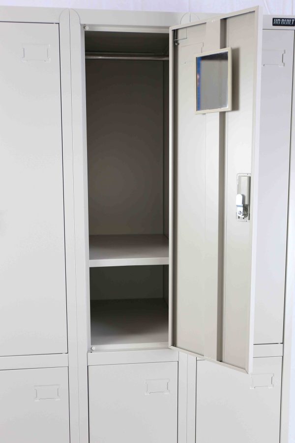 6 DOOR METAL STORAGE LOCKER – LIGHT GREY (EXTRA WIDTH) GOPHD-LK306S - Image 6