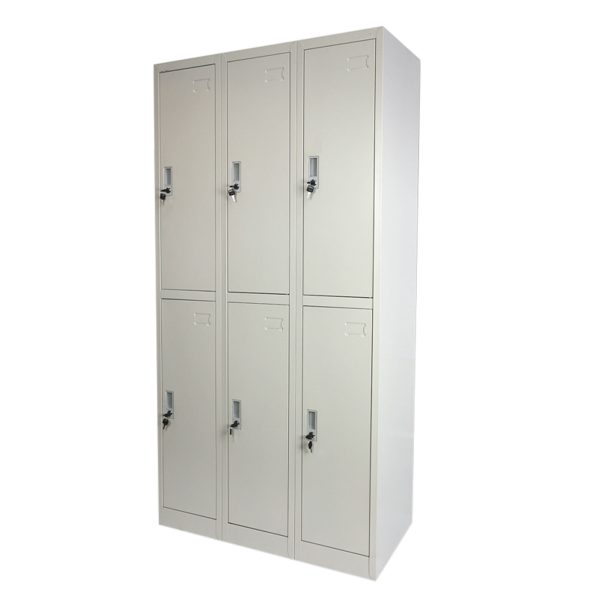 6 DOOR METAL STORAGE LOCKER – LIGHT GREY (EXTRA WIDTH) GOPHD-LK306S - Image 8