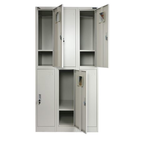 6 DOOR METAL STORAGE LOCKER – LIGHT GREY (EXTRA WIDTH) GOPHD-LK306S