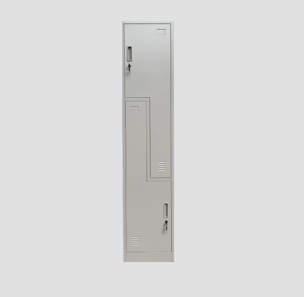 METAL STEP LOCKER – 2 DOOR WITH CAM LOCK, LIGHT GREY - Image 3