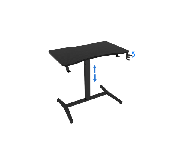 VERSARISE Pneumatic Height Adjustable Office/Home E-sports Computer Desk - Image 2