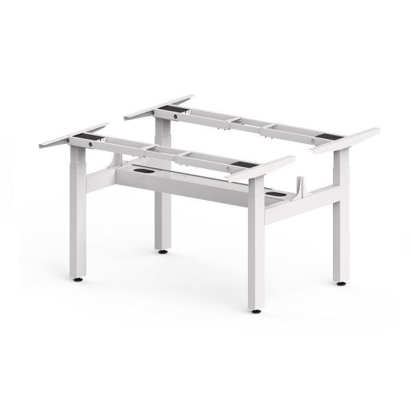 Altura Height Adjustable Twin Desk Frame – Dual Motors per workstation (Frame Only) GOPD-AL2TII-DOUBLEWH/BK
