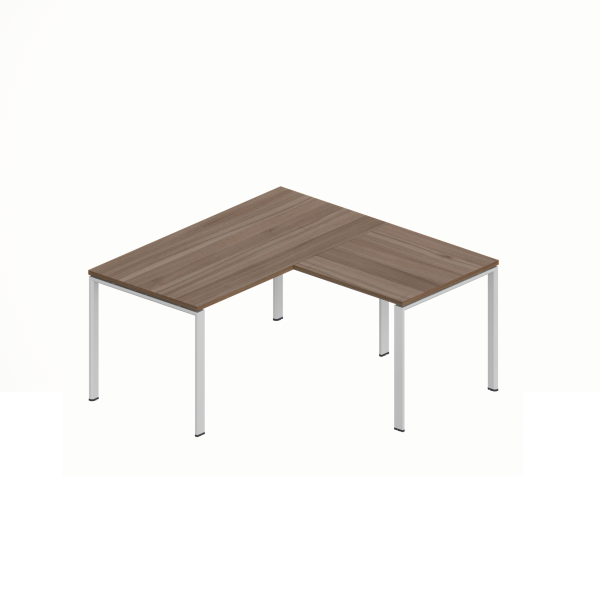 WorkSmart Series Single Corner Workstation U-Frame with Desktop