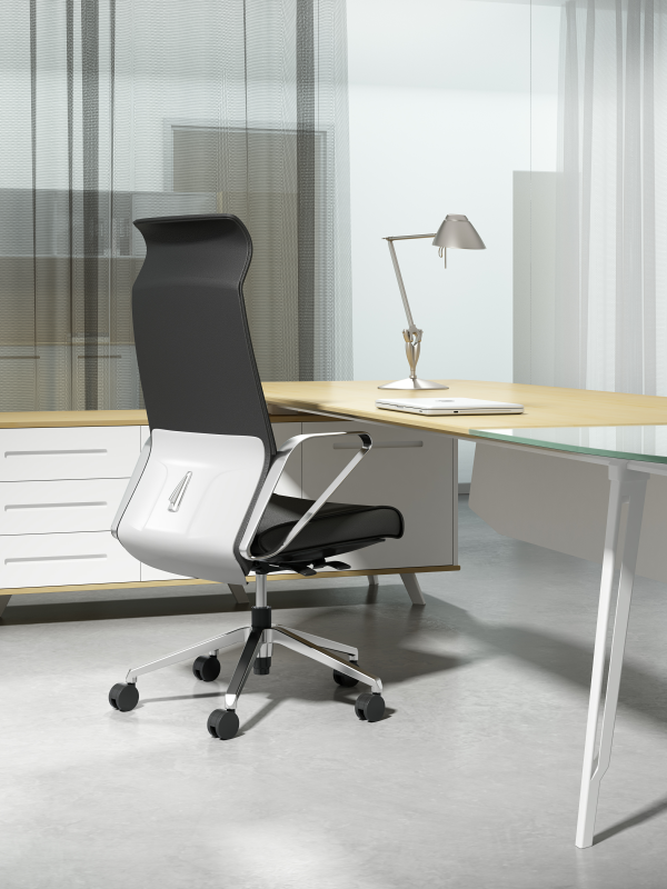 DUSTIN Leather Chair – High Back GOPS-E12HBKL - Image 2