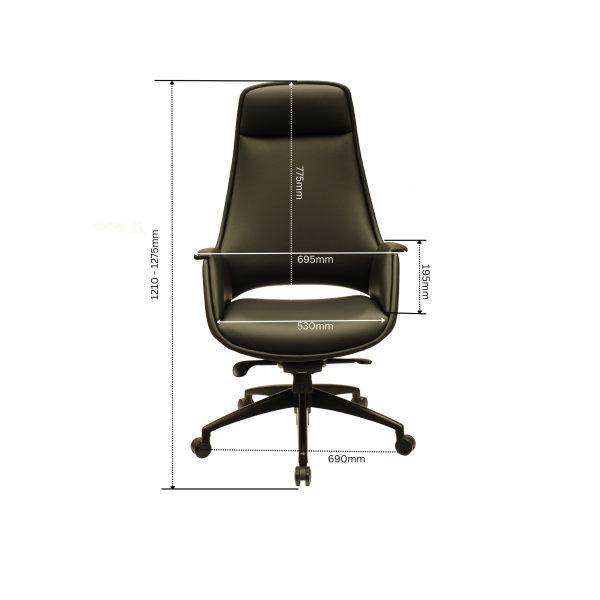 LAWSON HIGH BACK EXECUTIVE CHAIR GOPW-E25HBK/BKL-E25HAL/BE - Image 6