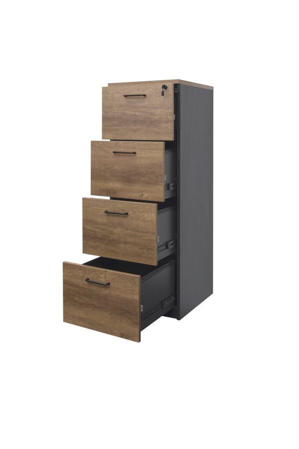 4 Drawer Filing Cabinet OMJ-FC4-CS/WH-WT/CH-VW/WH - Image 4