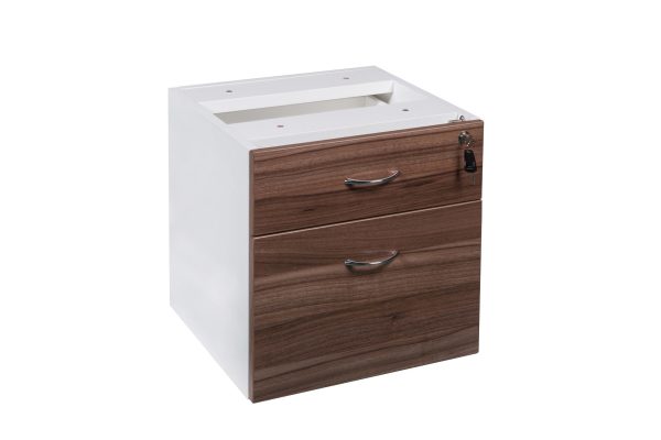 Fixed Desk Pedestal 1 Drawer + 1 File OMJ-FP2-CS/WH-WT/CH-VW/WH