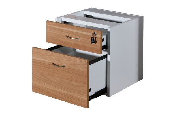 Fixed Desk Pedestal 1 Drawer + 1 File OMJ-FP2-CS/WH-WT/CH-VW/WH - Image 7