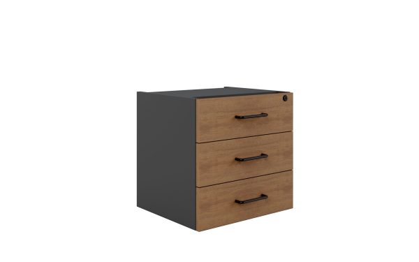 Fixed Desk Pedestal 3 Drawers OMJ-FP3-CS/WH-WT/CH-VW/WH - Image 2