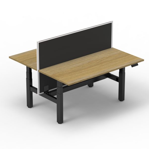 Altura Height Adjustable Twin Desk Frame – Dual Motors per workstation GOPNA-ALTII-DOUBLEWH/BK