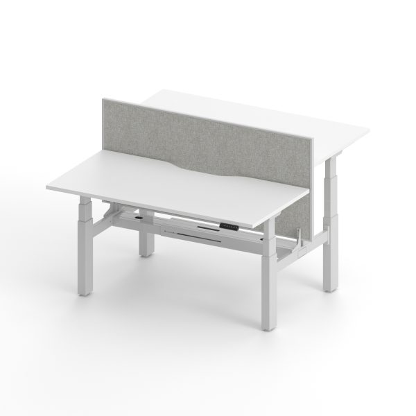 Altura Height Adjustable Twin Desk Frame – Dual Motors per workstation GOPD-AL3TII-DOUBLEWH/BK