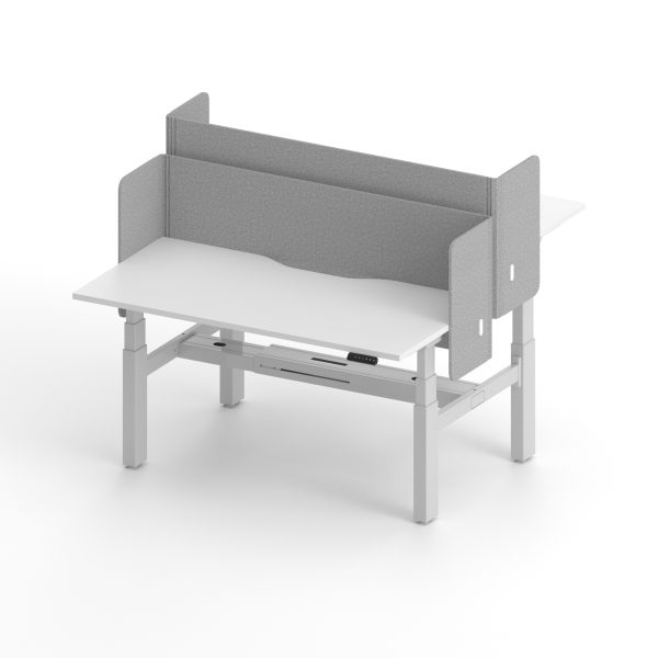 Altura Height Adjustable Twin Desk Frame – Dual Motors per workstation GOPD-AL3TII-DOUBLEWH/BK - Image 3